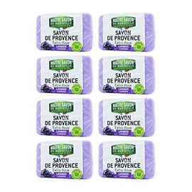 Maitre Savon de Marseille (Value Set of 8) Marseille Soap Lavender Soap 3.5 oz (100 g) x 8 Packs