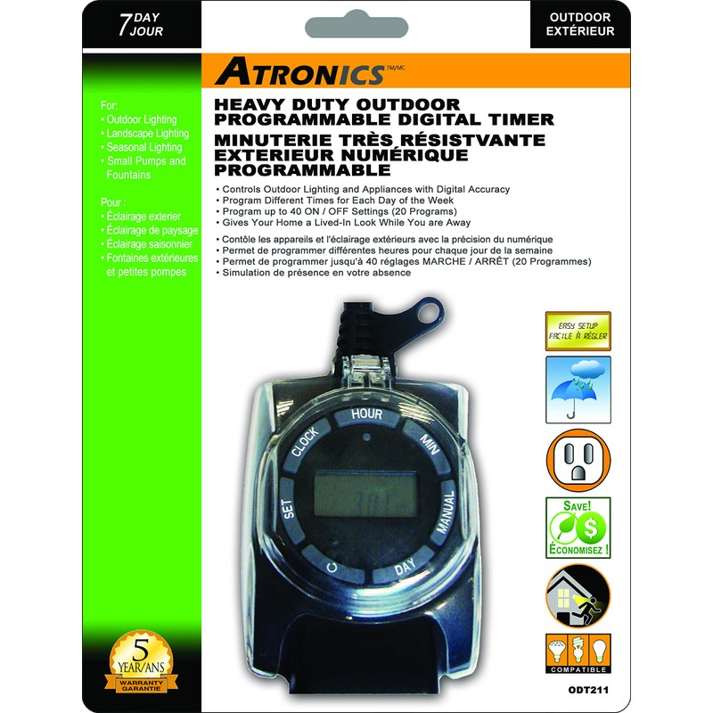 Heavy Duty Outdoor Programmable Digital Timer_ODT211