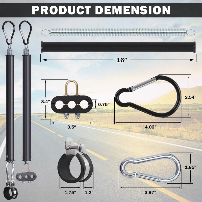Cheemuii 2 PCS 16" Single Tender Spring Kits with 3in1