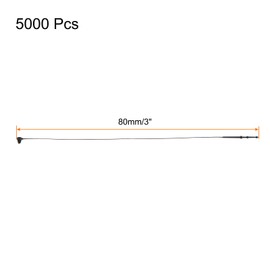 MECCANIXITY 5000pcs Plastic Tag Ties Fastener 3 Inch Security Loop Tie Pins Hang Tags Snap Lock for Clothing Price Tag Shoes Snap Lock Luggage Label, Black