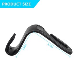 Mandark 2PCS Car Seat Headrest Hooks, Cute Bow Vehicle Hooks for Purses and Bags, Automotive Purse Hook Hanger Interior Decoration Accessories, Universal for SUV, Sedan, Truck (Black/White Line)