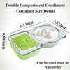 RDGDFONG 20 PCS Plastic Snack Containers, Double Compartment Condiment Containers