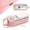Clear Pencil Case for Exams, Large Capacity Transparent Mesh Exam
