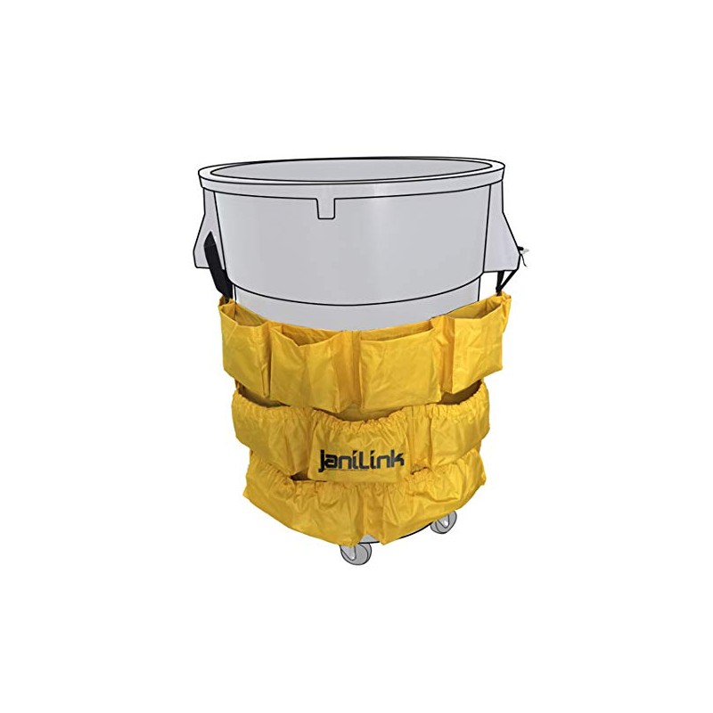janiLink 44 GAL Trash Barrel Caddy Bag