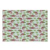 Ambesonne Exotic Cutting Board, Pattern of Chameleons and Palm Leaves