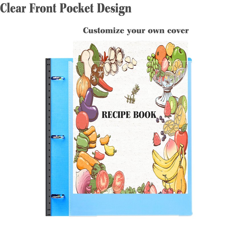 INFUN Telescoping Recipe Binder -Blue