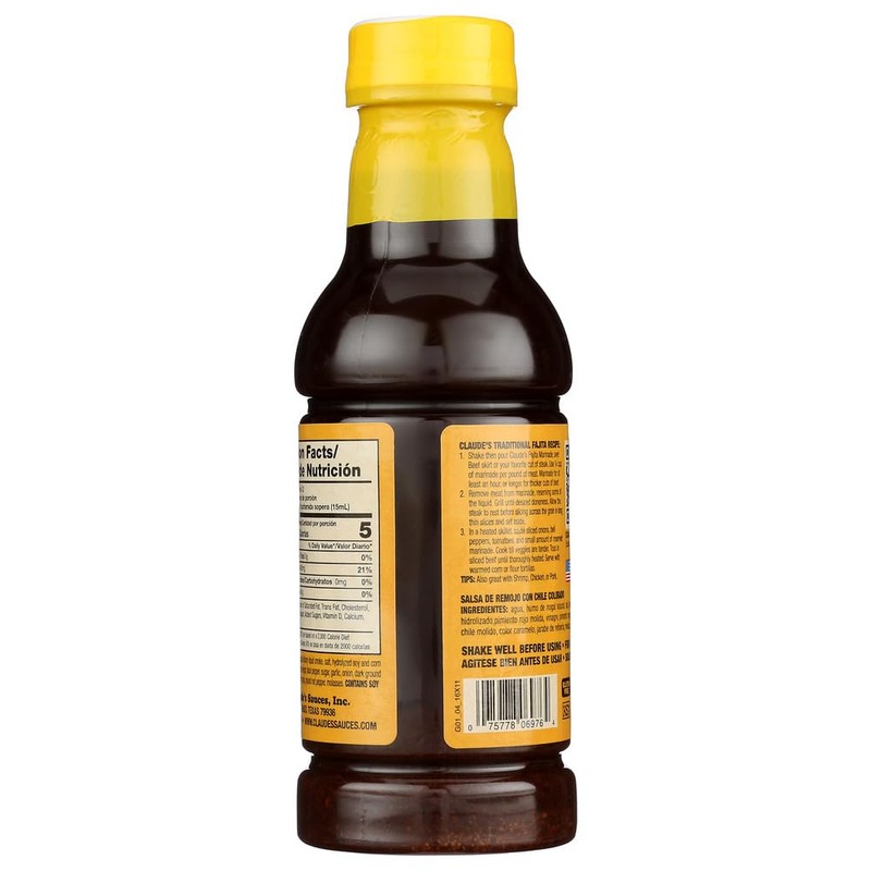 Claudes Fajita Marinade Sauce, 16 oz, (Pack of 4)