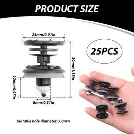 25 Pcs Auto Fasteners Door Panel Mounting Clips - Car Interior Door Card Trim Clips Replacement Boots - Compatible with Golf, Passat, Polo, Scriocco, Sharan, Sagitar, Magotan