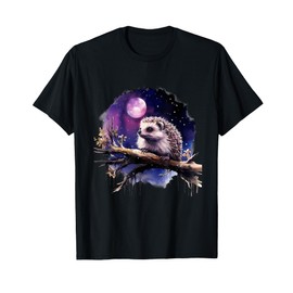 Hedgehog Nature Artwork Wildlife Forest Motif Animal Lovers T-Shirt