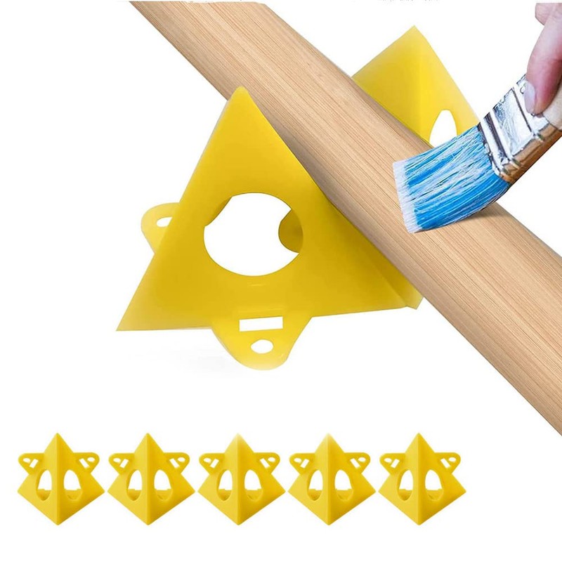 POFET Yellow Cone Canvas and Paint Triangle Stands Cabinet Door