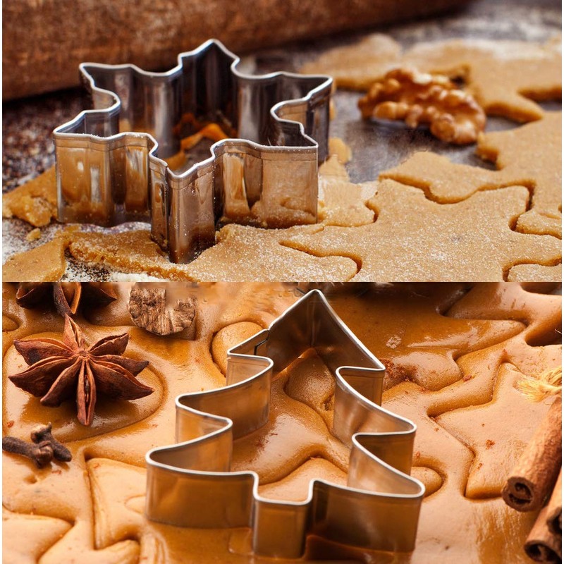 Christmas Cookie Cutter Set - Joyoldelf 5 Piece Stainless Steel