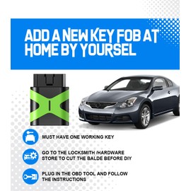 BestKeys at-Home Setup Kit,4-BTN Smart Car Key Fob for 2007-2012 Nissan Altima 2009-2012 Infiniti FX35 2009-2013 FX50 KR55WK48903 (Add one Key Version)