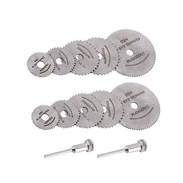 Saiper 12pcs/2Sets HSS Circular Wood Cutting Saw Blade Discs with