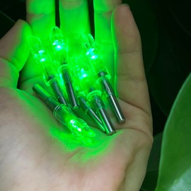 HuntaBear - Cincheras iluminadas para flechas con eje de 6,2 mm de diámetro interior (12 piezas)