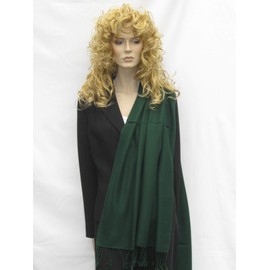 Silk-Scarf-Shawl-blanket-poncho-dress shawl-graduation stole-hair scarf-head wrap-mens scarf-keffiyeh-Pashmina-shrug-shemagh (Forest Green)