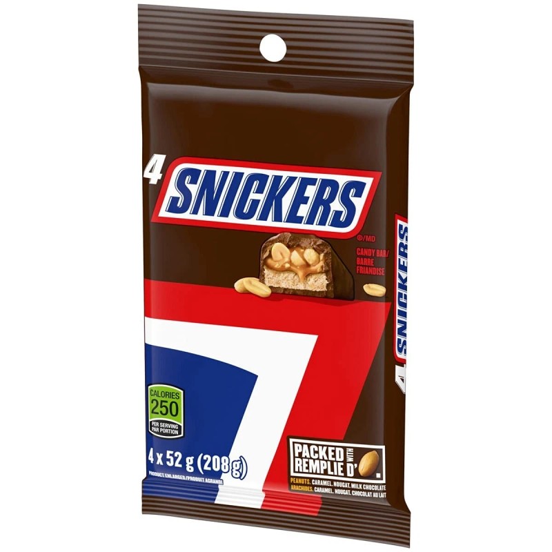 Snickers Chocolate 4 Pack 208g/7.33oz,