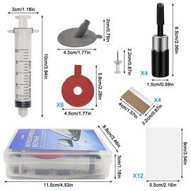 YuCool Car Windshield Repair Kit 4 Pack,Glass Chip Repair Kit,fix Chips, Cracks & Star-Shaped Damage Fast with Enhanced Injection Head