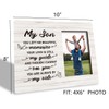 HiLus Memorial Gifts for Loss of Son, Wooden Picture Frame