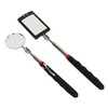 2Pcs Telescoping Inspection Mirror Set LED Lighted Flexible Retractable Pickup