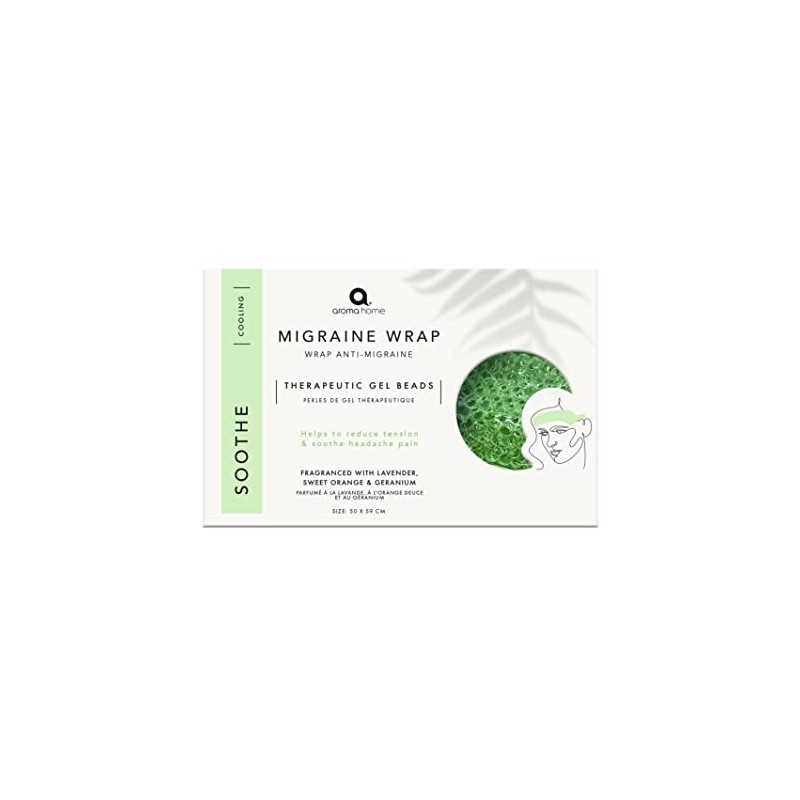 Aroma Home Migraine Band Gel Beads Cold Therapy Pack (Green)