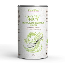 MSM-Pulver Methylsulfonylmethan Kristalle Organischer Schwefel - Premium-Qualität 99,9% Rein Geruchlos - Organic Sulfur Powder | PureRaw 350g