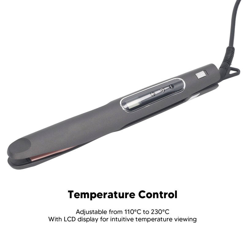 2 in 1 Hair Straightener Curler Twisted PTC Heating LCD