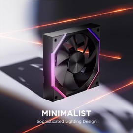 AsiaHorse Asiahorse Nyota 120mm Case Fan with Efficient Cooling, ARGB Fan Lighting, 800-1800RPM Speed Control, and Whisper-Quiet Operation Under 29 dB, Unique Design for PC