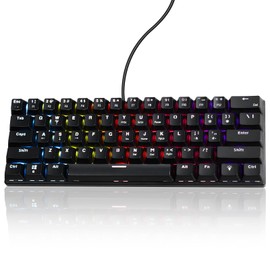 Gaozen 60% Wired Mechanical Gaming Keyboard RGB Backlit Anti-Ghosting Compact 61-Keys Mini Keyboard with Red Switch | for Windows Laptop PC Gamer Office Typist