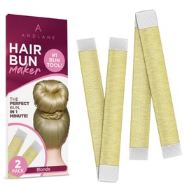 Andlane Hair Bun Maker, French Twist Hair Fold Wrap Snap for Women (Blonde - 2 Pack)