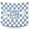 XLDLIOO Cool Kids Club Blue Wall Tapestry, Blue and White