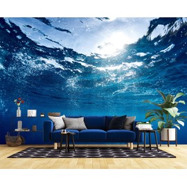 Eierme Sunlight Shining into The sea Wall Mural Wallpaper for Bedroom 103" x 69"