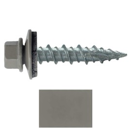 Metal Roofing Screws: (250) 10 x 1 Clay Hex Head Sheet Metal Roof Screw. Self Starting Metal to Wood siding Screws. EPDM Washer. Colored Head