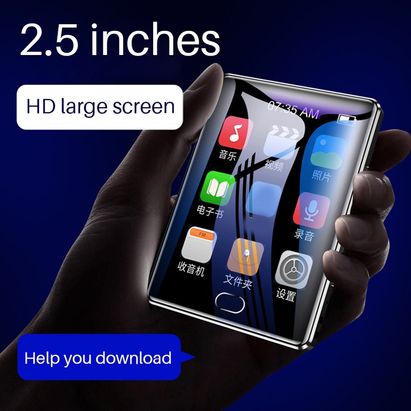 Bluetooth 5.0 MP3 Player 2.5 inch Sport Portable Lossless Sound