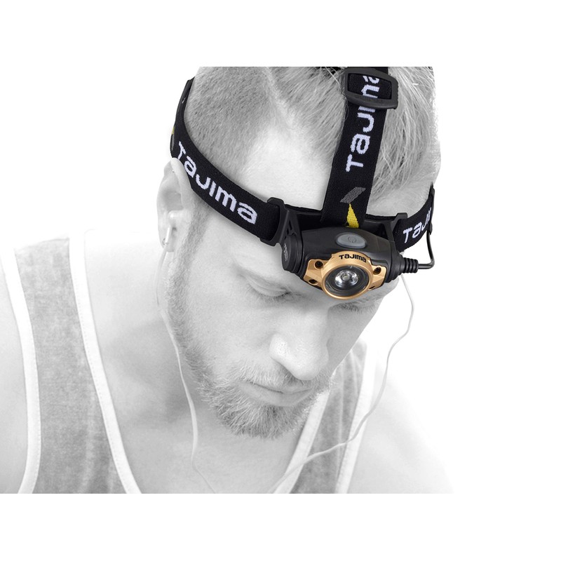 Tajima LE-F351D-G LED Headlight, Gold, Brightness Up to 350 lm