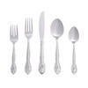 RiverRidge Rose Monogrammed Flatware Set 46 Piece Silverware - N