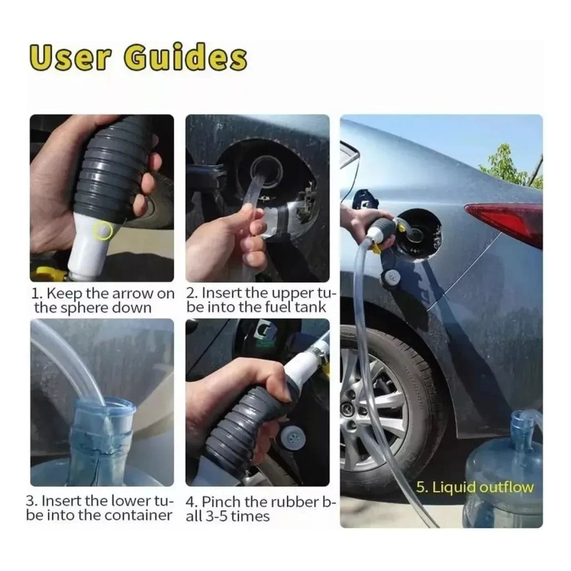Multifunción Manguera De Sifón De Gasolina Moto Camión Coche