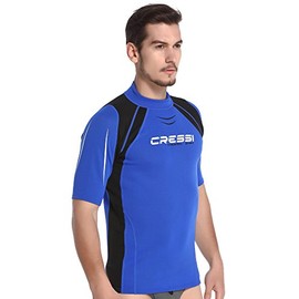 Cressi Men's Short-Sleeved Thermal Vest with Curze Sleeves, UV Protection (UPF 50+)