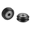 Oumefar Pack of 10 Deep Groove Pulley Pulley Metal V-Rail