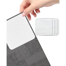 ZEXIJOW Set of 4 White Carpet Non-Slip Underlay - Non-Slip, Washable Non-Slip Pads for a Secure Hold | Reusable, Residue-Free, Home