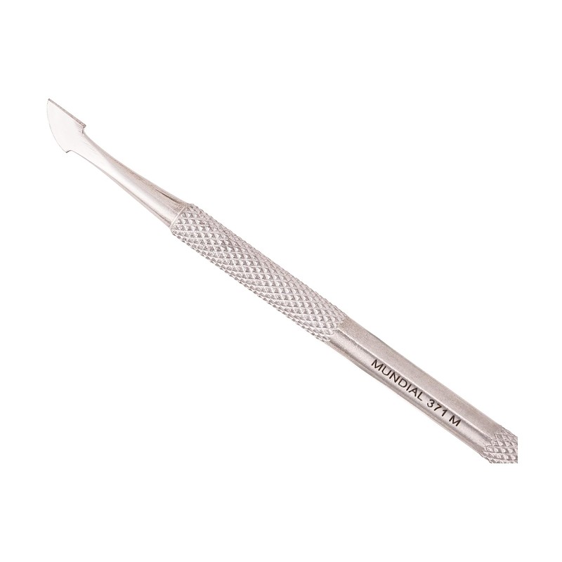 Mundial 2-Piece Cuticle Pusher and Manicure Pedicure Stick Set -