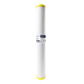 Neo-Pure CHLM-2520 20" x 2-1/2" Chloramine Carbon Block Filter, 1 Micron - Single, High-Performance, Removes Chloramine, Odor, Taste, Sediment
