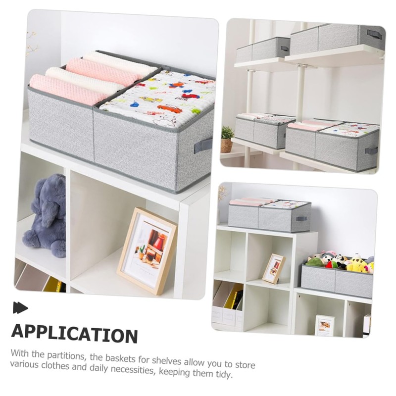 VILLFUL Trapezoid Storage Bins Large Foldable Fabric for Clothes Books