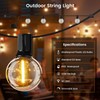 OHLUX Outdoor String Lights,110FT Dimmable Patio Lights with 58 Shatterproof