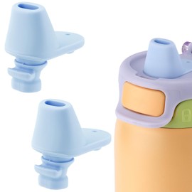 2pcs Spout Replacement for Ello Pop & Fill, 22oz/32oz Silicone Water Bottle Spout No BPA Water Bottle Mouthpiece Replacement Compatible with Ello Pop & Fill (Blue)