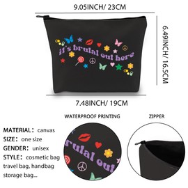 Olivi Makeup Bag Olivi Fans Gift Singer Cosmetic Bag for Girls Music Lover Gift (It’s Brutal Out here ku)