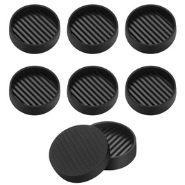 Pack of 8 Furniture Coasters, Diameter 51 mm, Round Rubber Furniture Castor Pad, Non-Slip Pads Stopper for Furniture Castors, Rubber Furniture Gliders, Furniture Pads for Furniture Wheels, Sofa