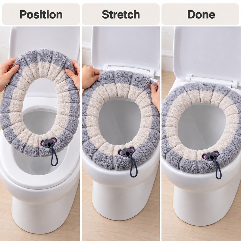 1pcs Thicker Bathroom Toilet Seat Cover Pads Soft Comfortable Toilet