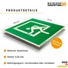 Notausstieg Sign | Aluminium Photoluminescent | Size: 20 x 20