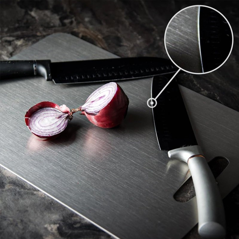 Titanium Cutting Board - Stainless Steel Cutting Board, 100% Pure