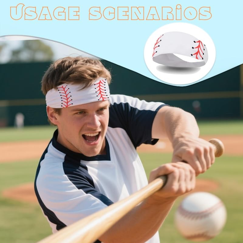 Baseball Bandanas Headband Softball Headbands Elastic Sports Sweatband Baseball Softball